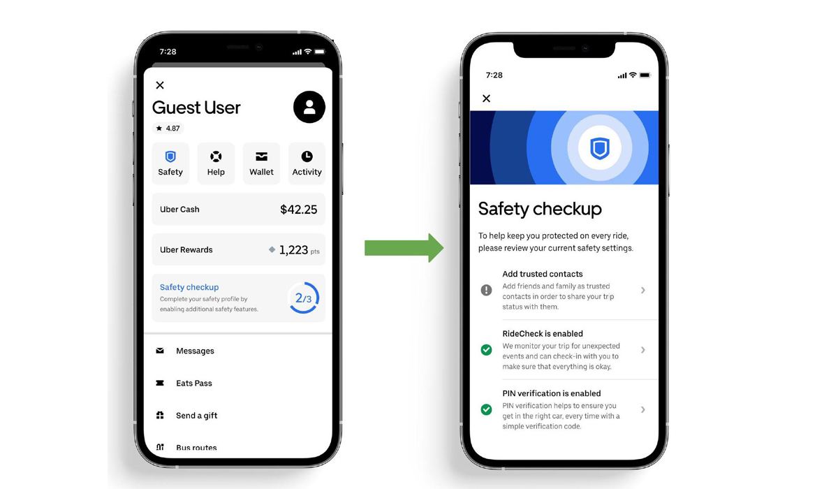 Uber app update